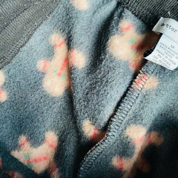 Better Together Gingerbread Men Jogger Fleece Lined Loungewear Pants Medium NEW - Picture 7 of 9